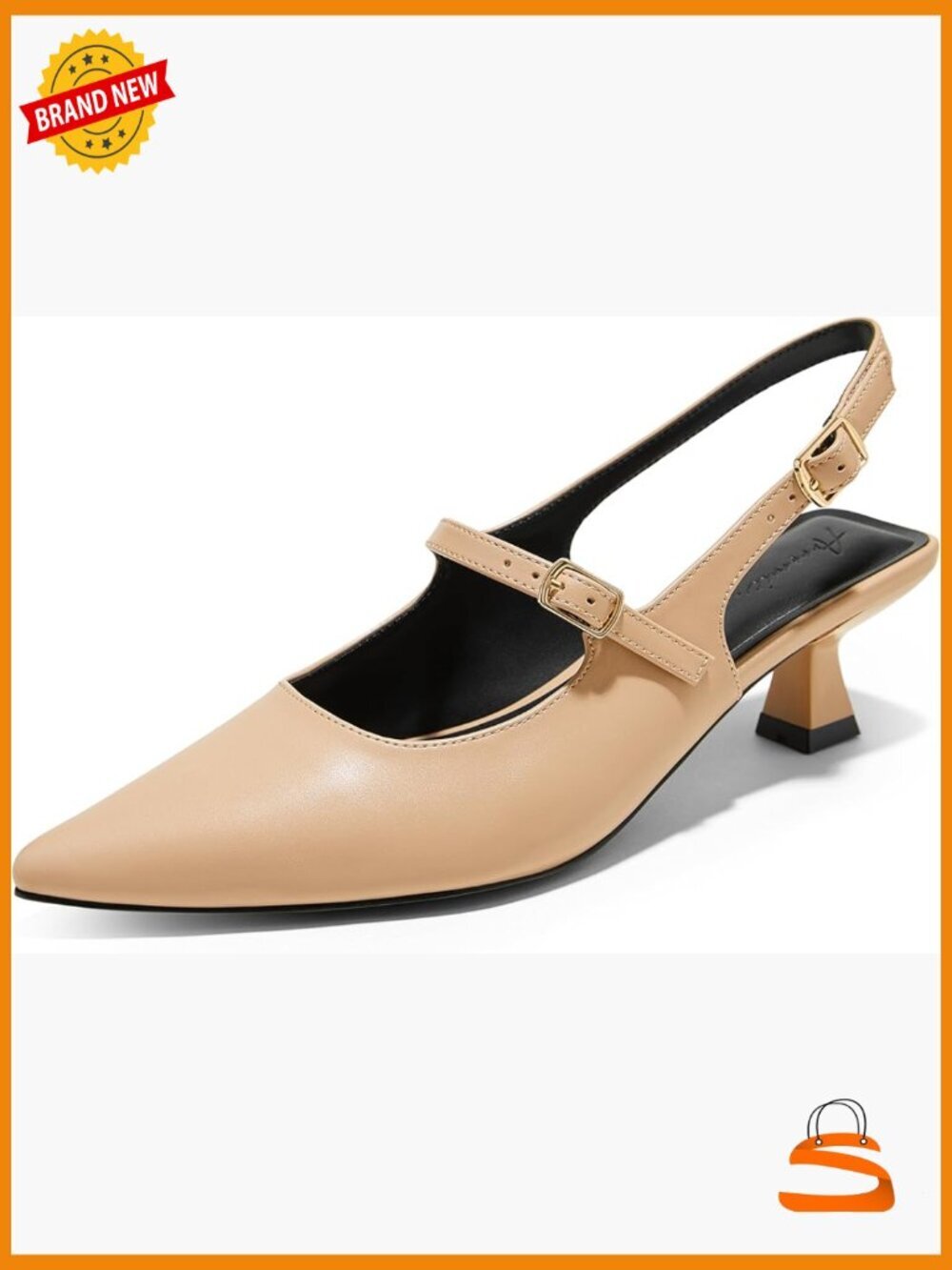 Kitten Heels Slingback Pumps 2 Inch Closed Toe Comfortable Mary Jane Dress Shoes